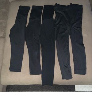 Lot of 5 black maternity leggings
